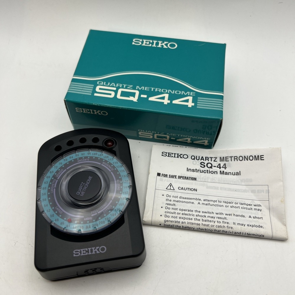 Seiko SQ-44 Quartz Metronome - Tested Working w/ Original Manual